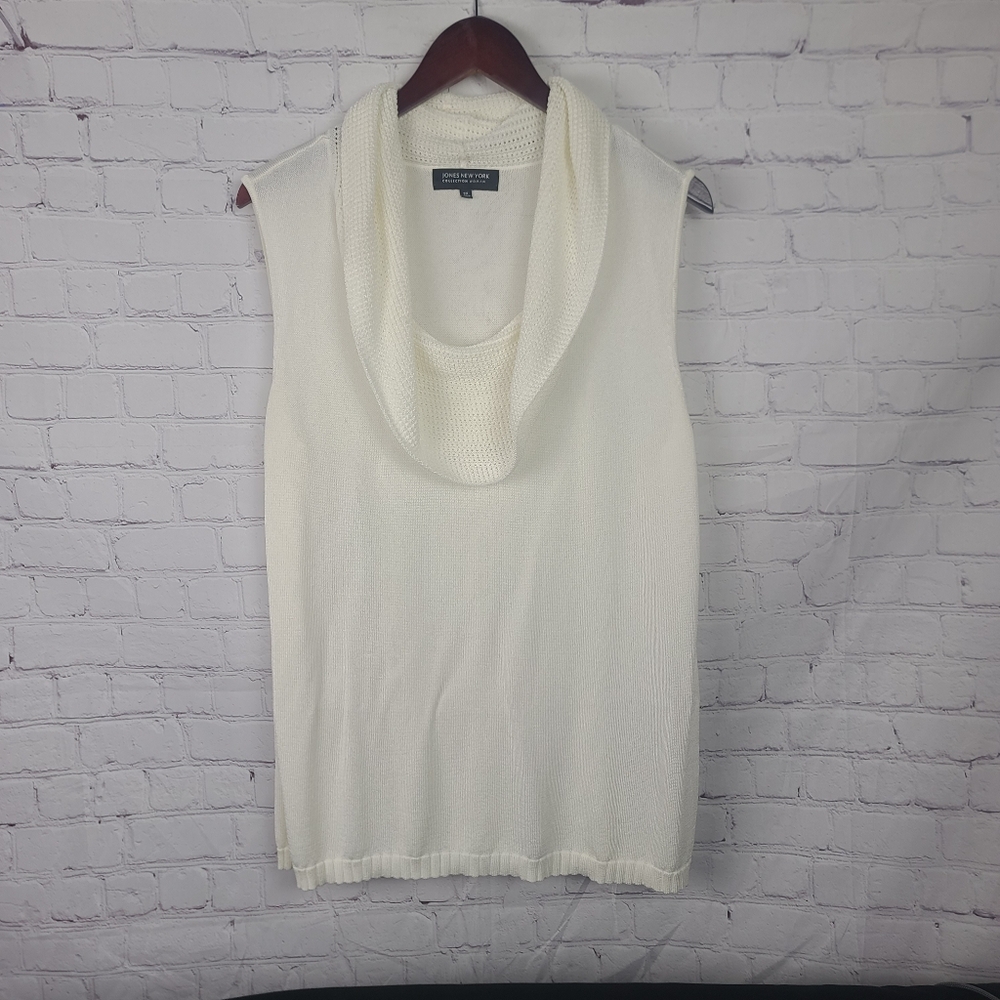 Jones New York  Collection Women Sleeveless Cowlneck Sweater 2X